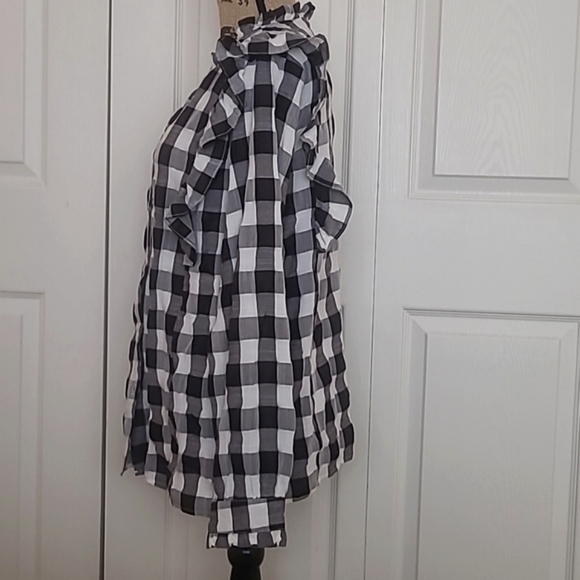 🖤 Black and white checked blouse - Picture 3 of 5